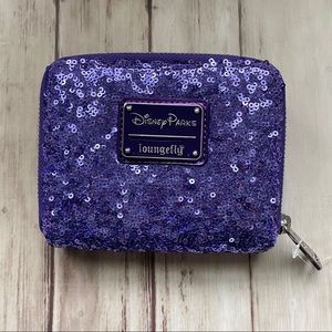 NWT Loungefly Disney Wallet Purple Sequins
